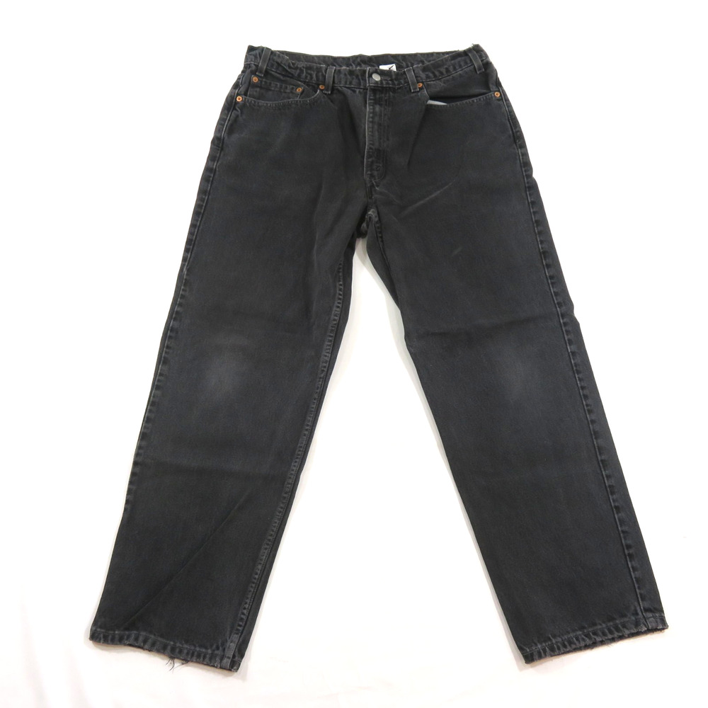 Levi's 550 Jeans Denim Black Zip Fly Sz 38x30 Measure 35x28 1990s